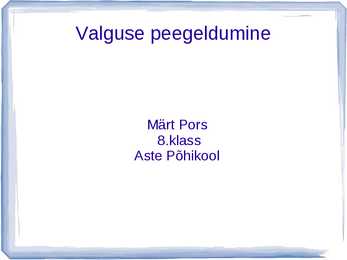 Valguse peegeldumine