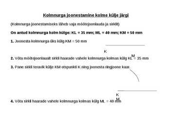 Kolmnurga konstrueerimine #2