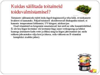 Inimorganismi toitainete vajadus #9