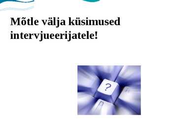 Tööintervjuu meelespea #8