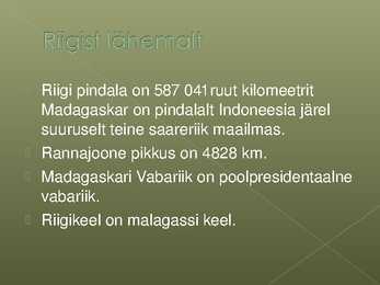 Madagaskari tutvustus ja rahvustoidud #4