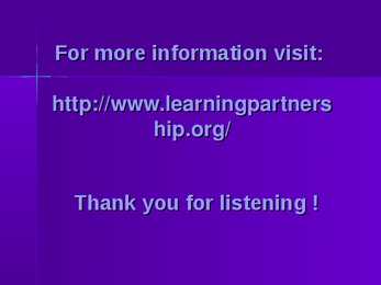 Women s Learning Partnership #13