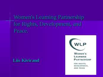 Women s Learning Partnership