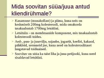 Kolesterool toidus #3