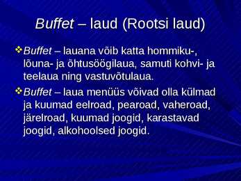 Buffetlaud #3