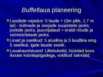 Buffetlaud #7