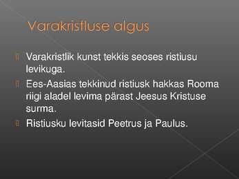 Varakristlik kunst #2