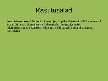 Reaktiivliikumine #5