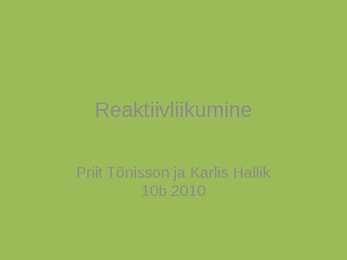Reaktiivliikumine