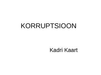 Korruptsioon esitlus