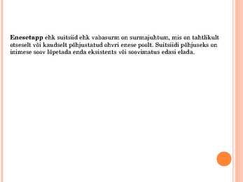 Enesetapp #2