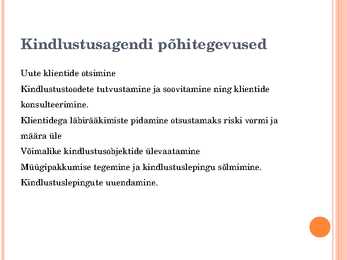 Kindlustusvahendus #6