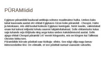 Ettekanne Egiptusest #11