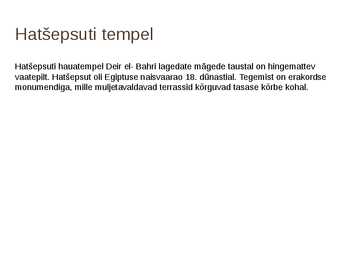 Ettekanne Egiptusest #18