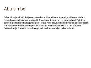 Ettekanne Egiptusest #20