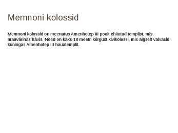 Ettekanne Egiptusest #22