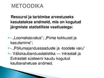 Piima ja piimatoodete ressurss ja tarbimine #2