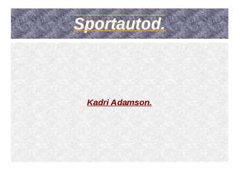 Sportautod