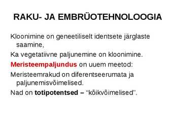 Rakendusbioloogia #19