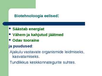 Rakendusbioloogia #4