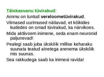 Rakendusbioloogia #33