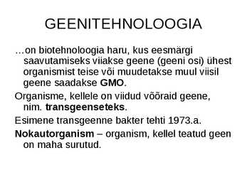 Rakendusbioloogia #35