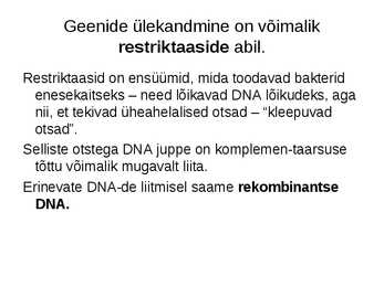 Rakendusbioloogia #36