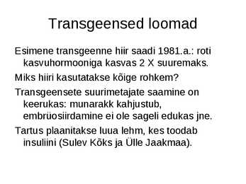 Rakendusbioloogia #47