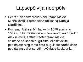 PEETER I #2