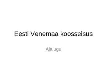 Eesti Venemaa koosseisus
