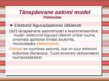 Tänapäeva aatomimudel #8