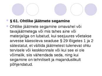 Jäätmeseadus #8