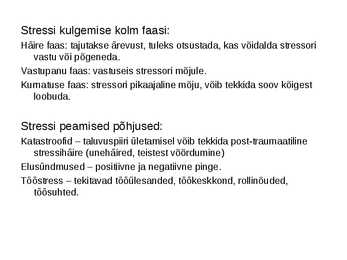 Stress ja haigused #8