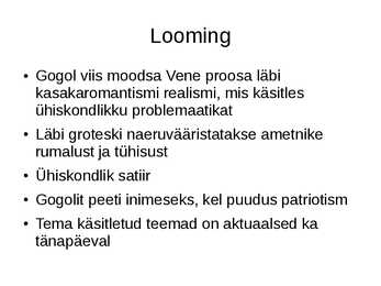 Nikolai Gogol esitlus #4