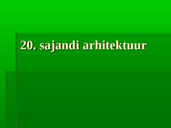 20-sajandi arhitektuur