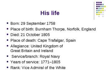 Horatio Nelson slide show #3