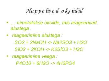 Oksiidid #6