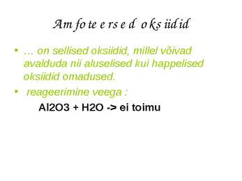 Oksiidid #7