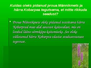 Looduskaitseseadus #9