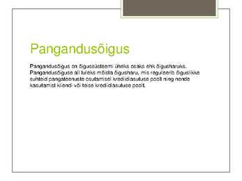 Pangaõigus #2