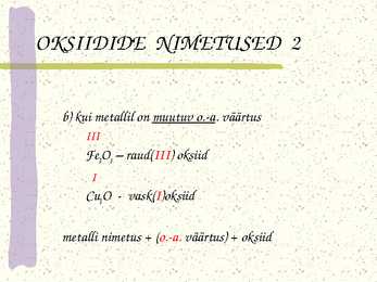 Oksiidid #6