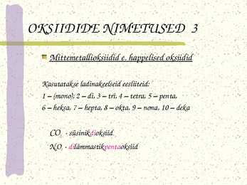 Oksiidid #7