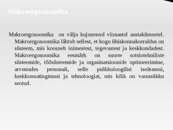 Ergonoomika #30