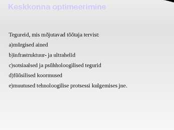 Ergonoomika #5