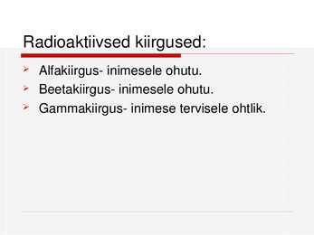 Radioaktiivsus #3