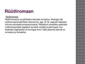 Rüütliromaan #2
