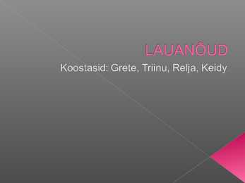 Lauanõud