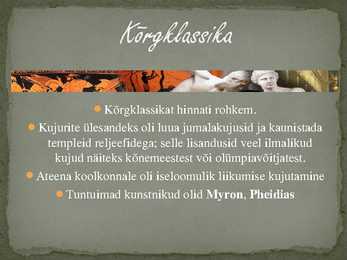 Kreeka kunst klassikalisel ajajärgul #9