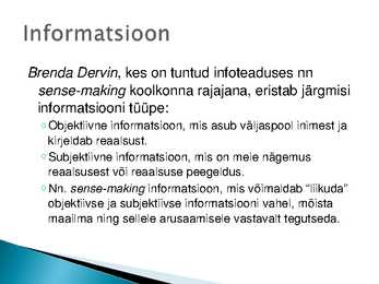 Infojuhtimise loeng #7
