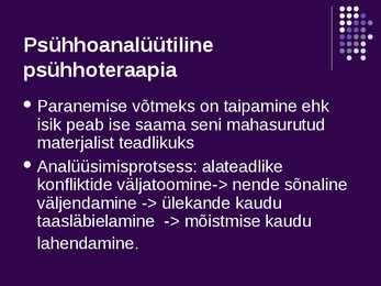Psühhopatoloogia ja psühhoteraapia #11